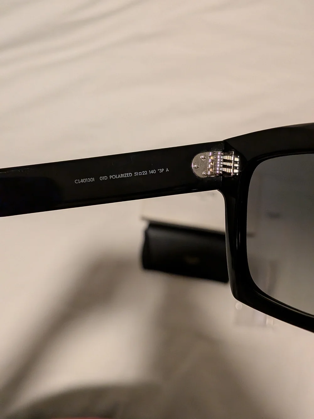 Celine Shiny Black Square Acetate Sunglasses with Gradient Lenses